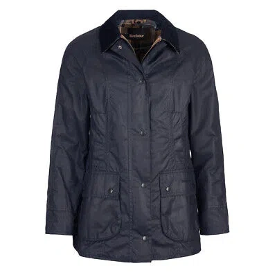 Pre-owned Barbour Womens Beadnell Wax Jacket Navy