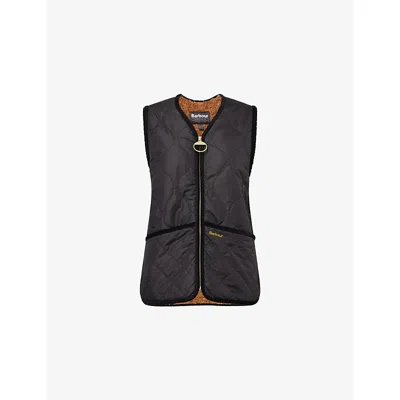 Barbour Womens Black/black/camel Klara Quilted Shell Gilet