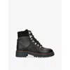 Barbour Womens Blk/other Bamburgh Leather Hiker Boots Eur 36 / 3 Uk In Black