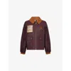 Barbour X Farm Rio Thais Waxed Cotton Jacket In Brown