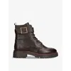 Barbour Womens Heidi Lace-up Leather Ankle Boots Brow In Brown