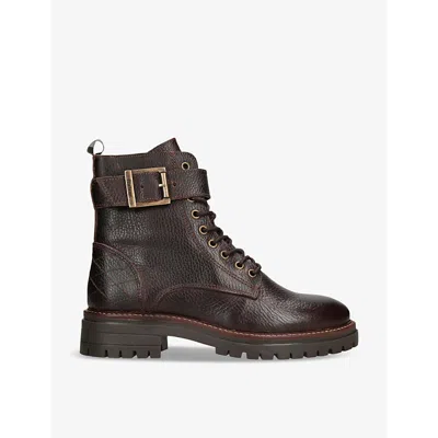 Barbour Womens Heidi Lace-up Leather Ankle Boots Brow In Brown