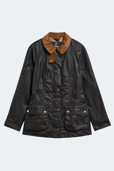 Barbour Womens Icons Beadnell Waxjacket In Black
