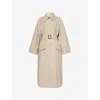 Barbour Womens Sand The Edit By Alexa Chung Harley Cotton-blend Trench Coat In Sand