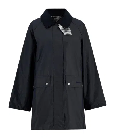 Barbour Womens Wren Waxed Jacket In Black