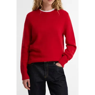 Barbour Crew-neck Pullover In Red