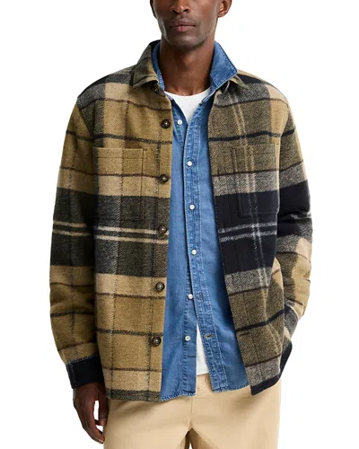 Barbour Woodlane Birchwood Plaid Button Overshirt In Yellow