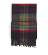 Barbour Wool Brack Patchwork Tartan Scarf In Multi