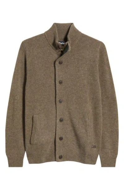 BARBOUR BARBOUR WOOL BUTTON & ZIP FRONT CARDIGAN