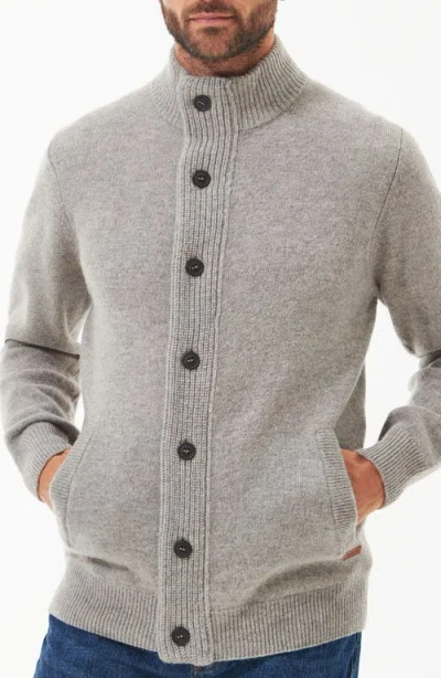 BARBOUR BARBOUR WOOL BUTTON & ZIP FRONT CARDIGAN