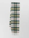 Barbour Wool Cashmere Tartan Scarf In Green