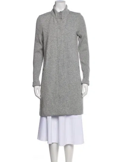 Pre-owned Barbour Wool Coat In Gray