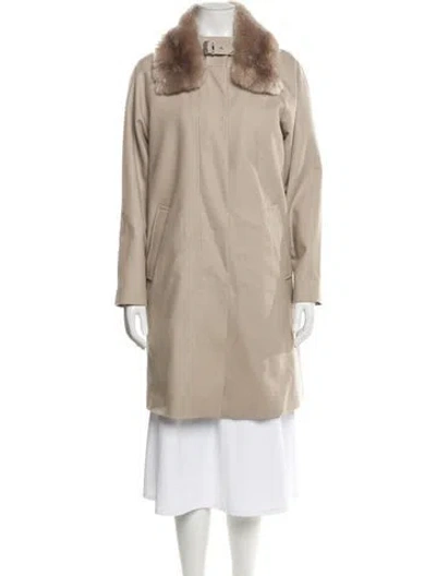 Pre-owned Barbour Wool Coat In Gray