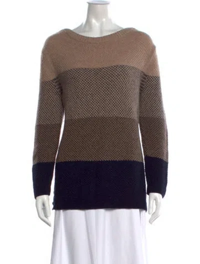 Pre-owned Barbour Wool Colorblock Pattern Sweater