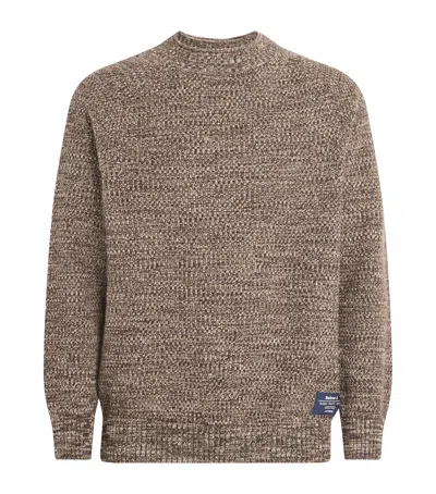 Barbour Wool-cotton Staithes Sweater In Brown