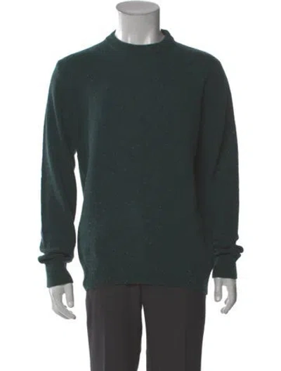 Pre-owned Barbour Wool Crew Neck Pullover In Green