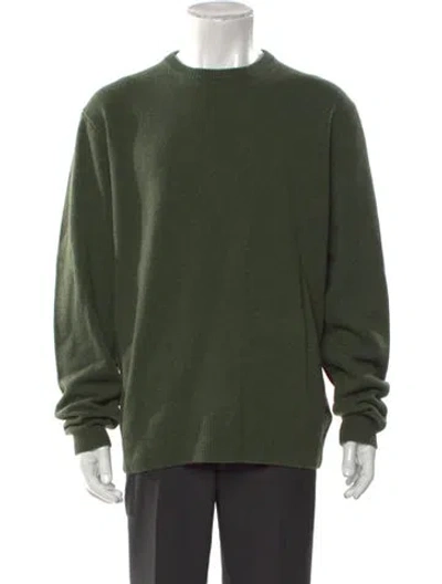 Pre-owned Barbour Wool Crew Neck Pullover In Green