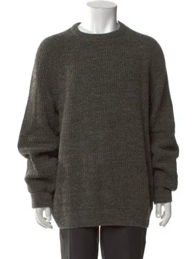 Pre-owned Barbour Wool Crew Neck Pullover In Green