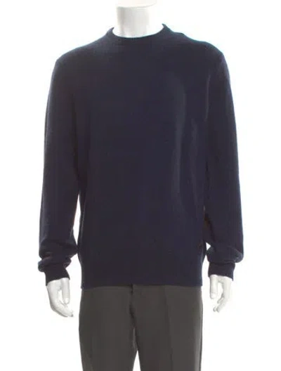 Pre-owned Barbour Wool Crew Neck Pullover W/ Tags In Blue