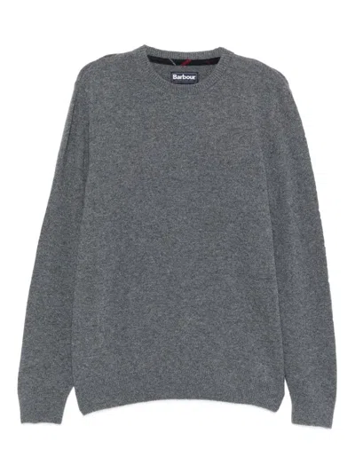 BARBOUR WOOL CREWNECK SWEATER IN GRAY