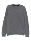 Barbour Wool Crewneck Sweater In Gray In Gray