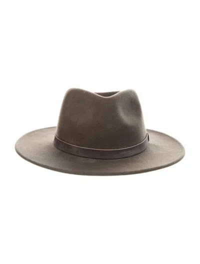 Pre-owned Barbour Wool Fedora In Green