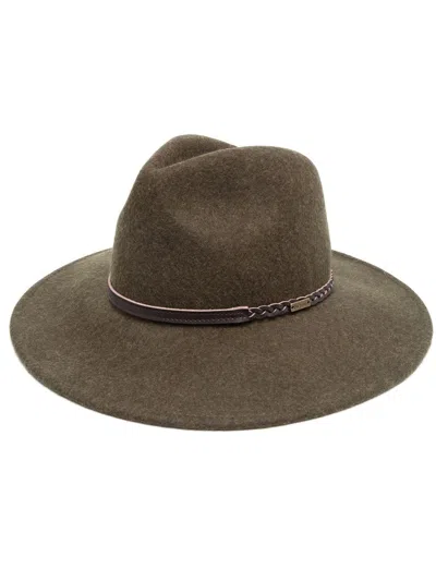 Barbour Wool Hat Fedora In Green