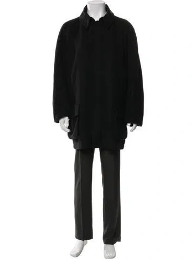 Pre-owned Barbour Wool Jacket In Black