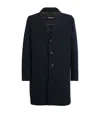 Barbour Wool Kirkbridge Overcoat In Blue