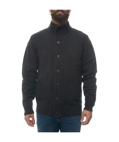 Barbour Wool Knit Cardigan In Black