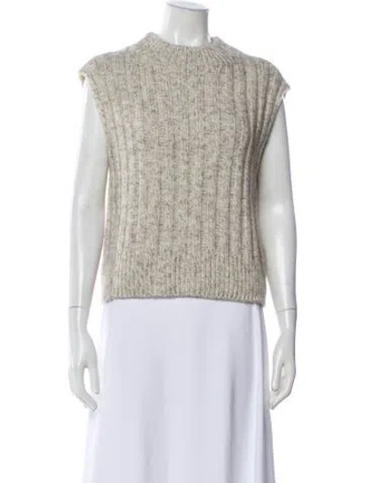 Pre-owned Barbour Wool Mock Neck Sweater W/ Tags In Gray