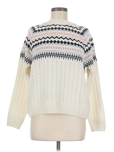 Barbour Wool Pullover Sweater In White