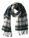 Barbour Wool Scarf Check In Green