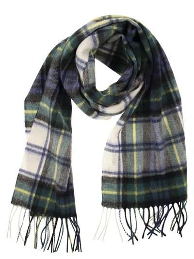 Barbour Wool Scarf Check In Green