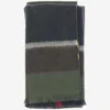 Barbour Wool Scarf With Check Pattern In Green
