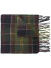 Barbour Acrylic Scarf With Check Pattern In Multi