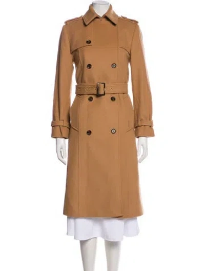 Pre-owned Barbour Wool Trench Coat In Neutral