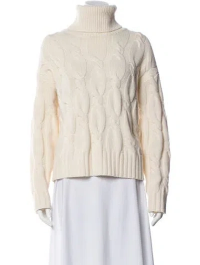 Pre-owned Barbour Wool Turtleneck Sweater In Neutral
