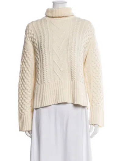 Pre-owned Barbour Wool Turtleneck Sweater In Neutral