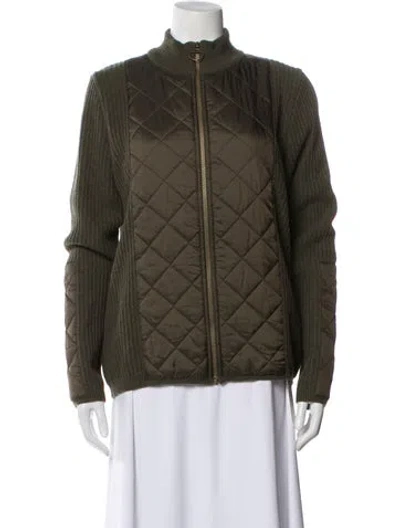 Pre-owned Barbour Wool Utility Jacket In Green