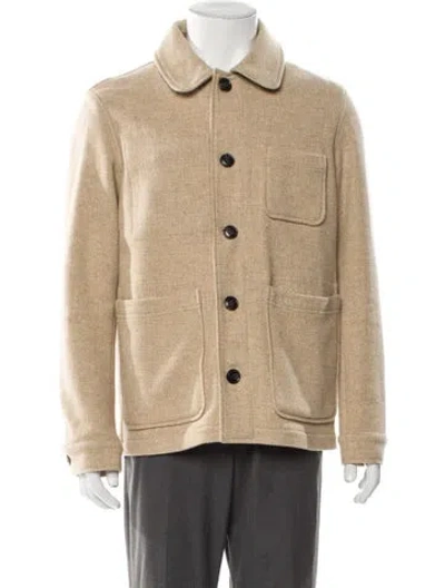 Pre-owned Barbour Wool Utility Jacket In Neutral