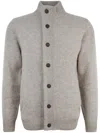 Barbour Maglia Essential Patch Zip Grigio In Neutral