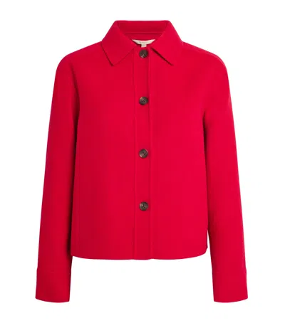Barbour Wool-blend Amanda Overshirt In Red