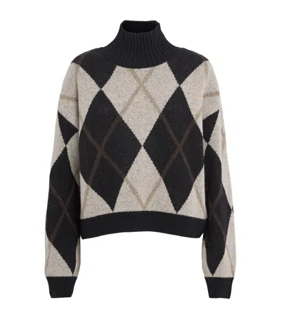 Barbour Wool-blend Argyle Marlow Sweater In Multi
