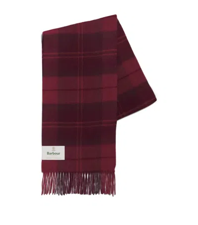Barbour Wool-cashmere Mineral Tartan Scarf In Multi