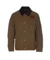 Barbour Worker Wax Jacket In Beige