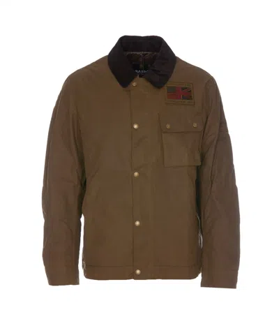 Barbour Worker Wax Jacket In Marrón