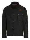 Barbour International Workers Wax Black Jacket In Black