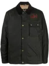 Barbour International Workers Wax Black Jacket In Black