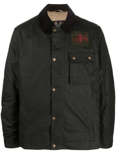 Barbour Workers Wax Jacket In Green